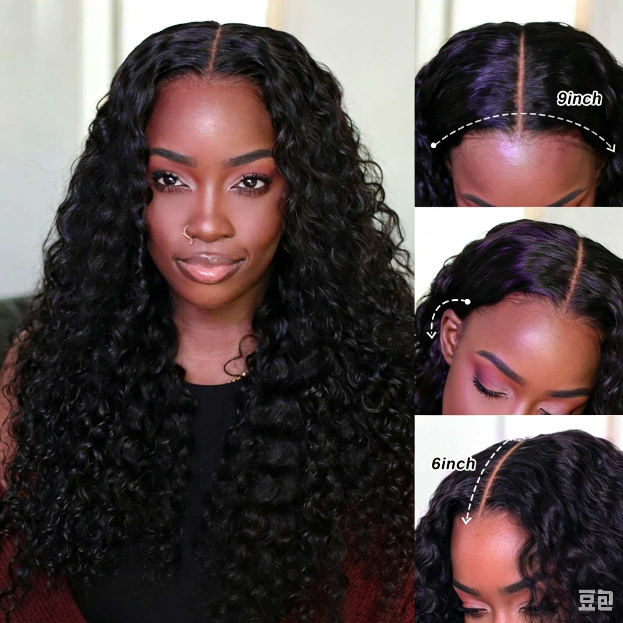 M-Cap Wear Go Water Wave 9x6 Pre-Bleached Tiny Knots Pre-Plucked HD Lace Glueless Wig