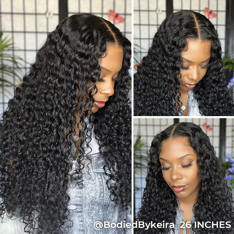 M-Cap Wear Go Water Wave 9x6 Pre-Bleached Tiny Knots Pre-Plucked HD Lace Glueless Wig