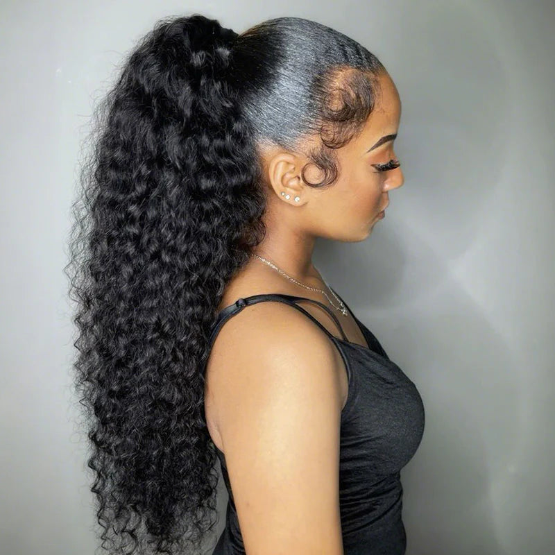 Water Wave Ponytail with InvisiFit Strap 100% Human Hair