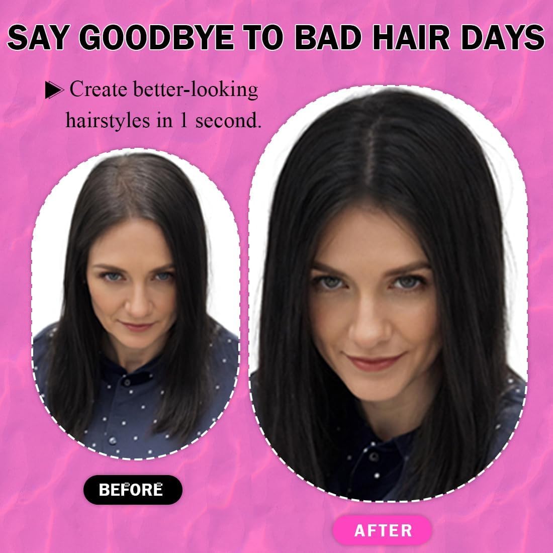 Hair Toppers for Women Real Human Clip In Topper No Bangs Upgrade Handmade Swiss Lace Base