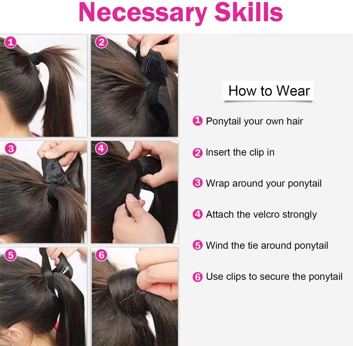 Body Wave Ponytail InvisiFit Strap Cap With Clip In 100% Human Hair