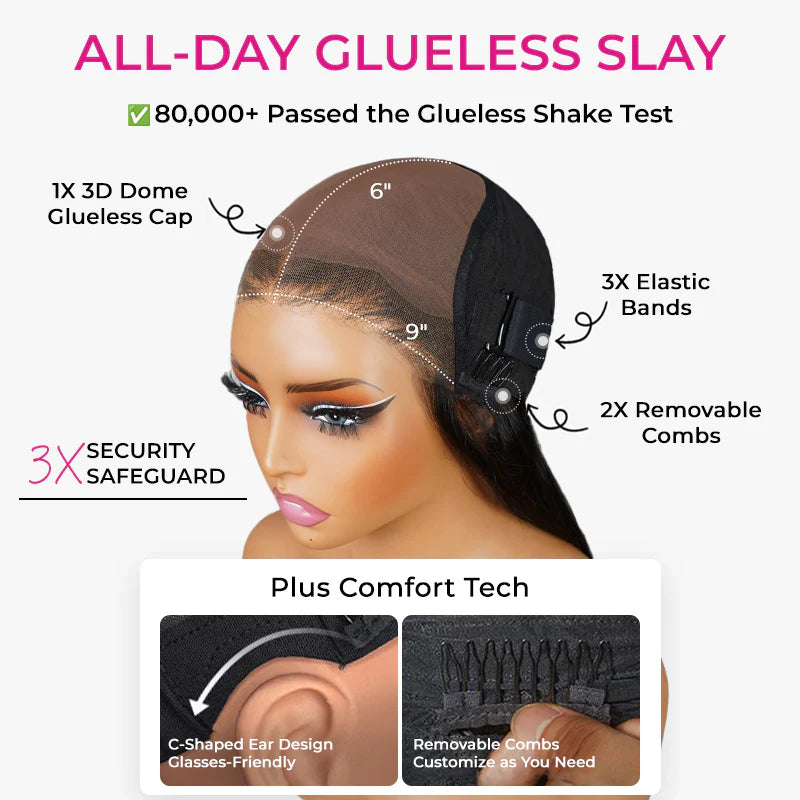 M-Cap Body Wave 9x6 Wear Go Glueless Wig Pre Bleached Tiny Knots HD Lace Wig