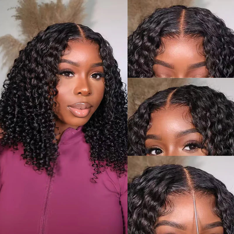 M-Cap Wear Go Kinky Curly 9x6 Pre Bleached Tiny Knots Pre-Cut HD Lace Glueless Wig