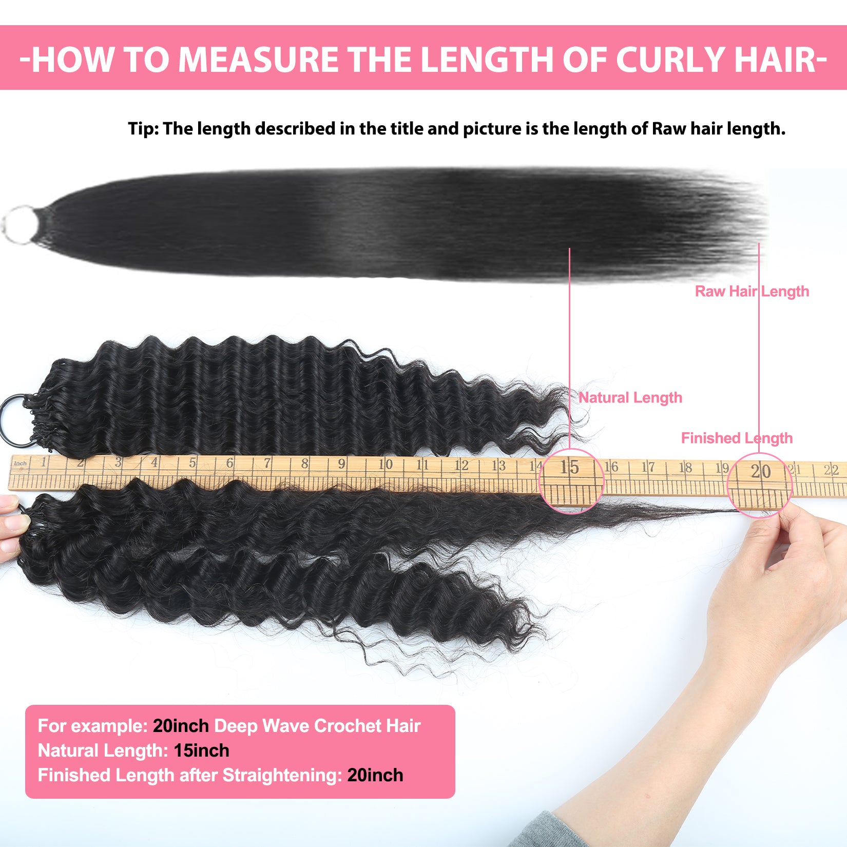 Deep Curly Crochet Human Hair for Natural Boho Braids Miracle Knots Ready Time-Saving Pre-Separated